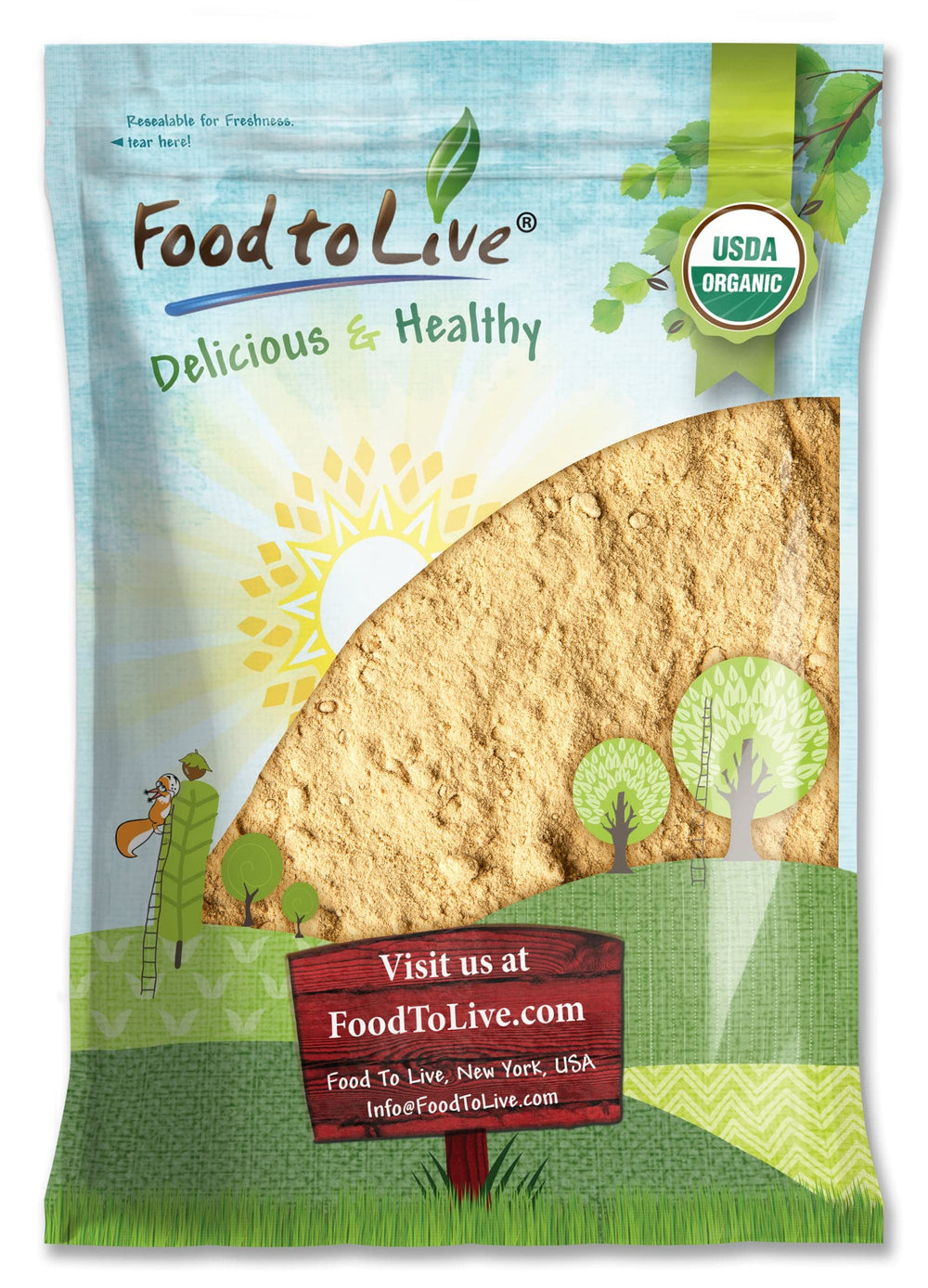Food to Live Maca Powder bulk bag highlighting a versatile, nutrient-dense option for daily meals.