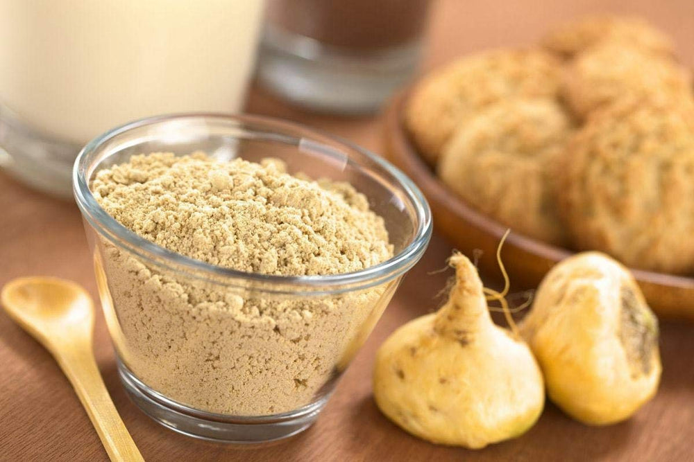 Food to Live Maca Powder smoothie showcases easy incorporation into healthy drinks.