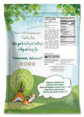 Food to Live organic psyllium husk powder label highlights organic and kosher status.