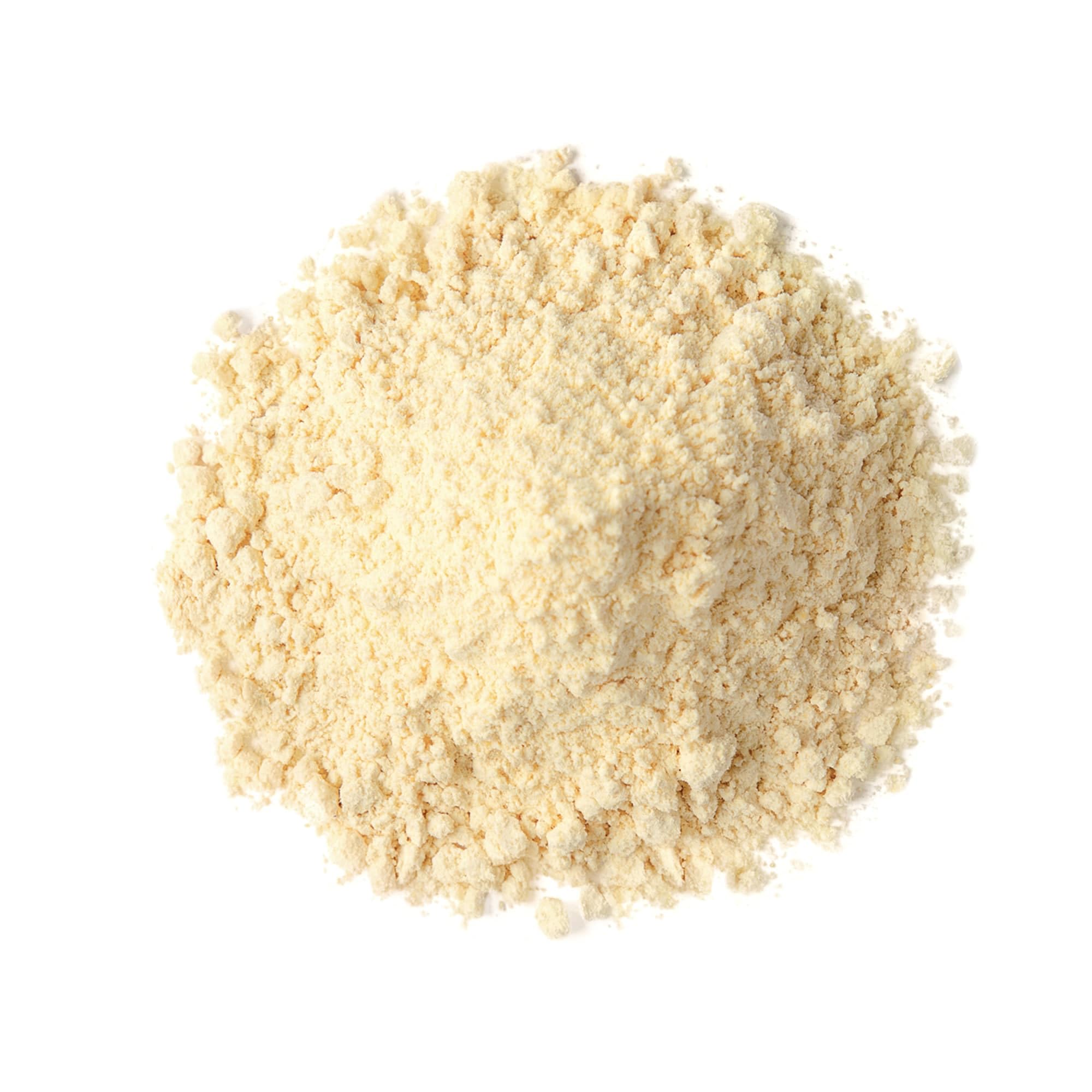 Food to Live organic yellow pea protein powder poured into smoothie for protein boost