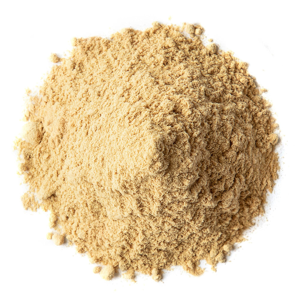Food to Live Triphala powder amla-haritaki-bibhitaki blend close-up for easy mixing.
