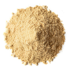 Food to Live Triphala ingredients Amalaki, Bibhitaki, Haritaki; balanced herbal blend close-up.