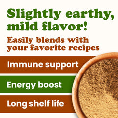 Food to Live vegan, non-GMO cordyceps powder for versatile recipes