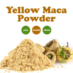 Food to Live Yellow Maca Powder pouch illustrating bulk flexible usage