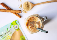 Food to Live Yellow Maca Powder texture closeup detail