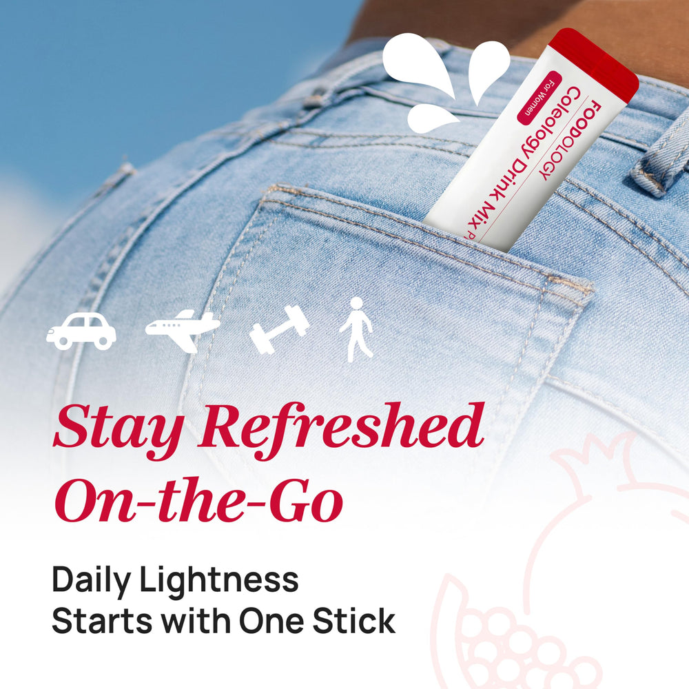 FOODOLOGY Coleology Drink Mix Pro contains FOS prebiotic to support digestive comfort.