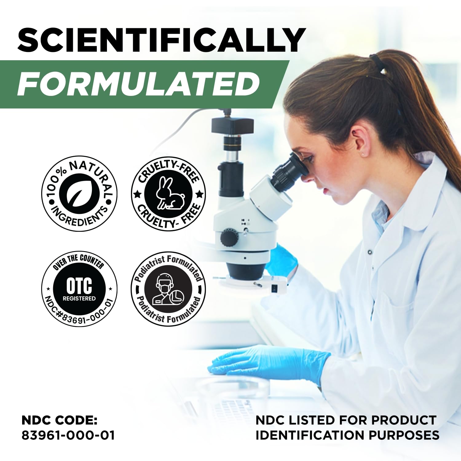 FOOT CURE nail and skin nourishment scene conveys natural care benefits.