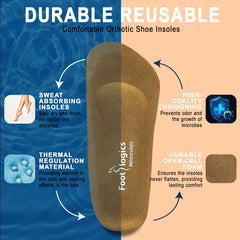 Footlogics arch support helps maintain proper foot posture during activities.