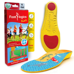 Footlogics Fun Kids orthotics yellow full-length insole for all-day wear