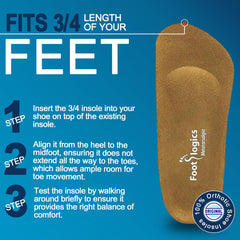 Footlogics adapt to flats, loafers, and low-heeled shoes