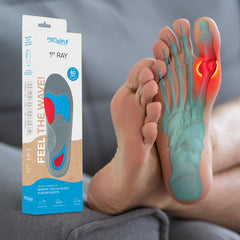 FootWave 1st RAY bunion-relief focus eases toe area with support.