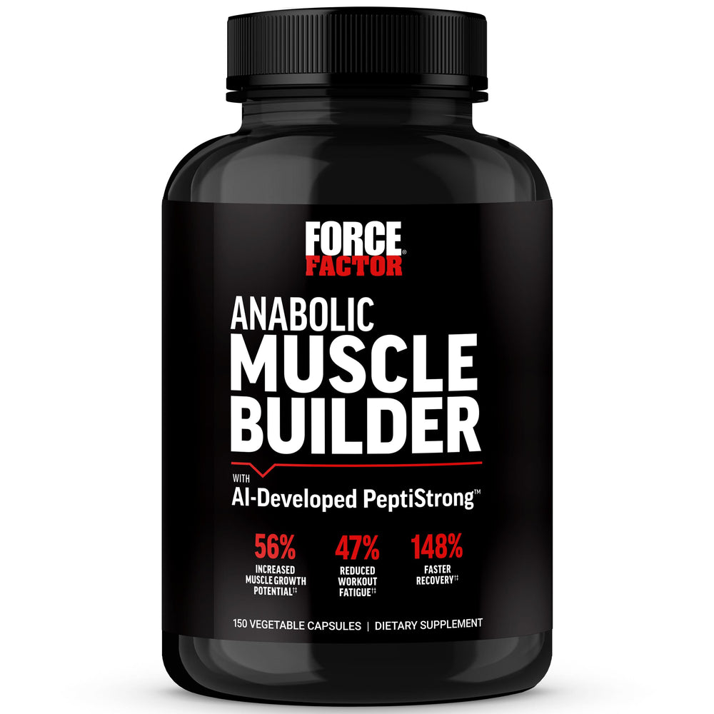 Force Factor Anabolic bottle front view highlighting premium muscle support