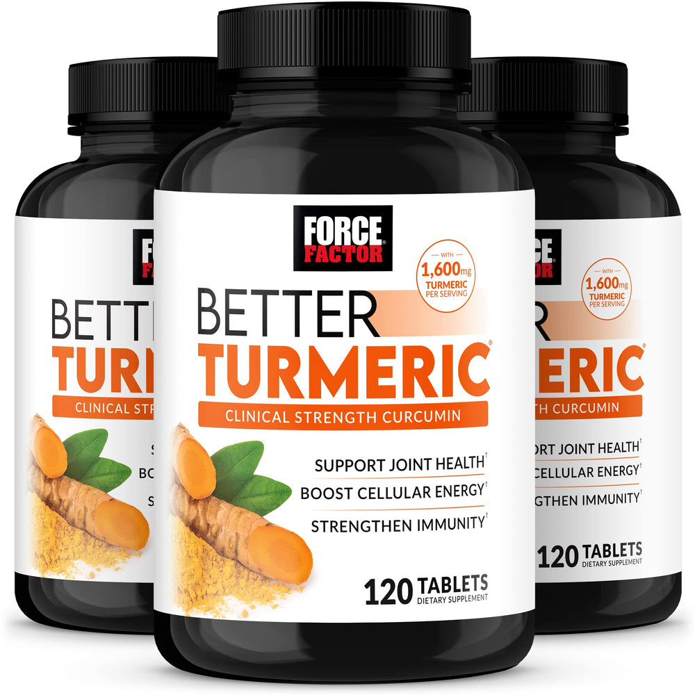 Force Factor Better Turmeric bottle front showing joint support formula.