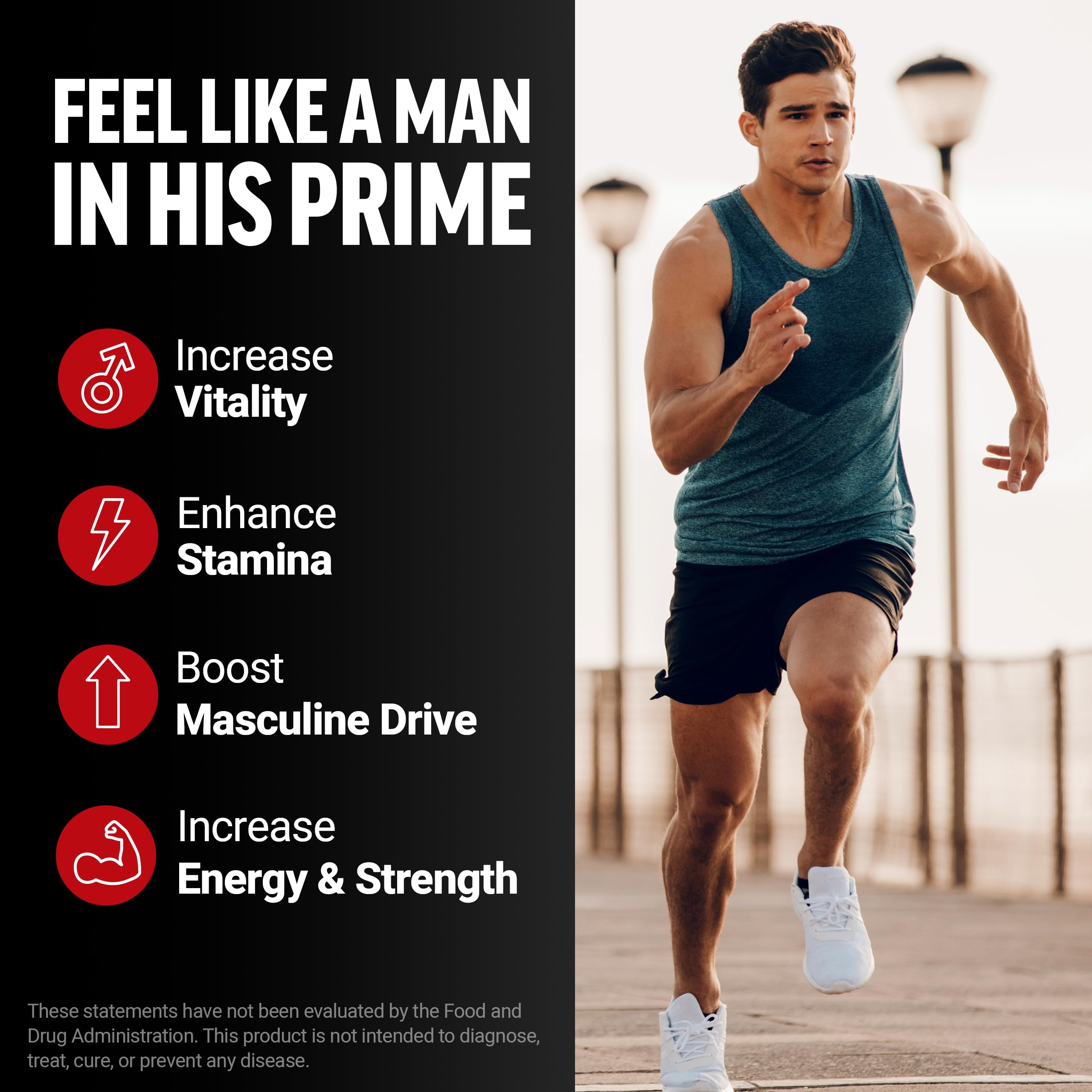 Force Factor Black Maca capsules shown up close for sustained vitality.