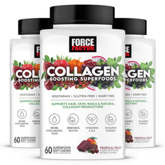 Force Factor Collagen Boosting Soft Chews bottle ready for daily routine