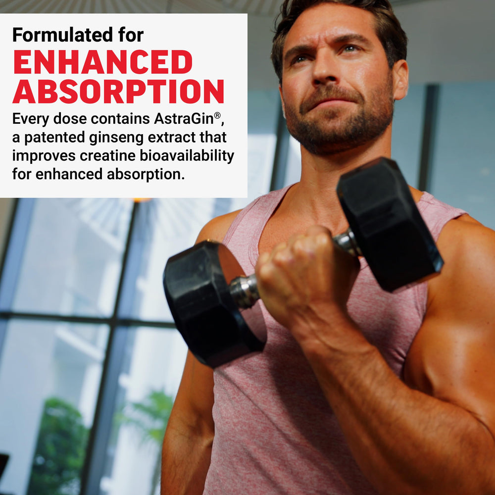 AstraGin absorption icon on Force Factor Creatine Gummies packaging