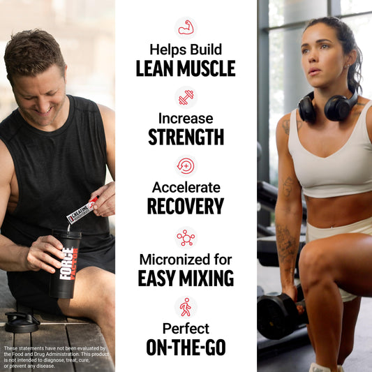Force Factor Creatine micronized powder dissolves smoothly for quick drinks.