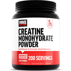 Force Factor Creatine Monohydrate Powder bottle highlighting premium training support