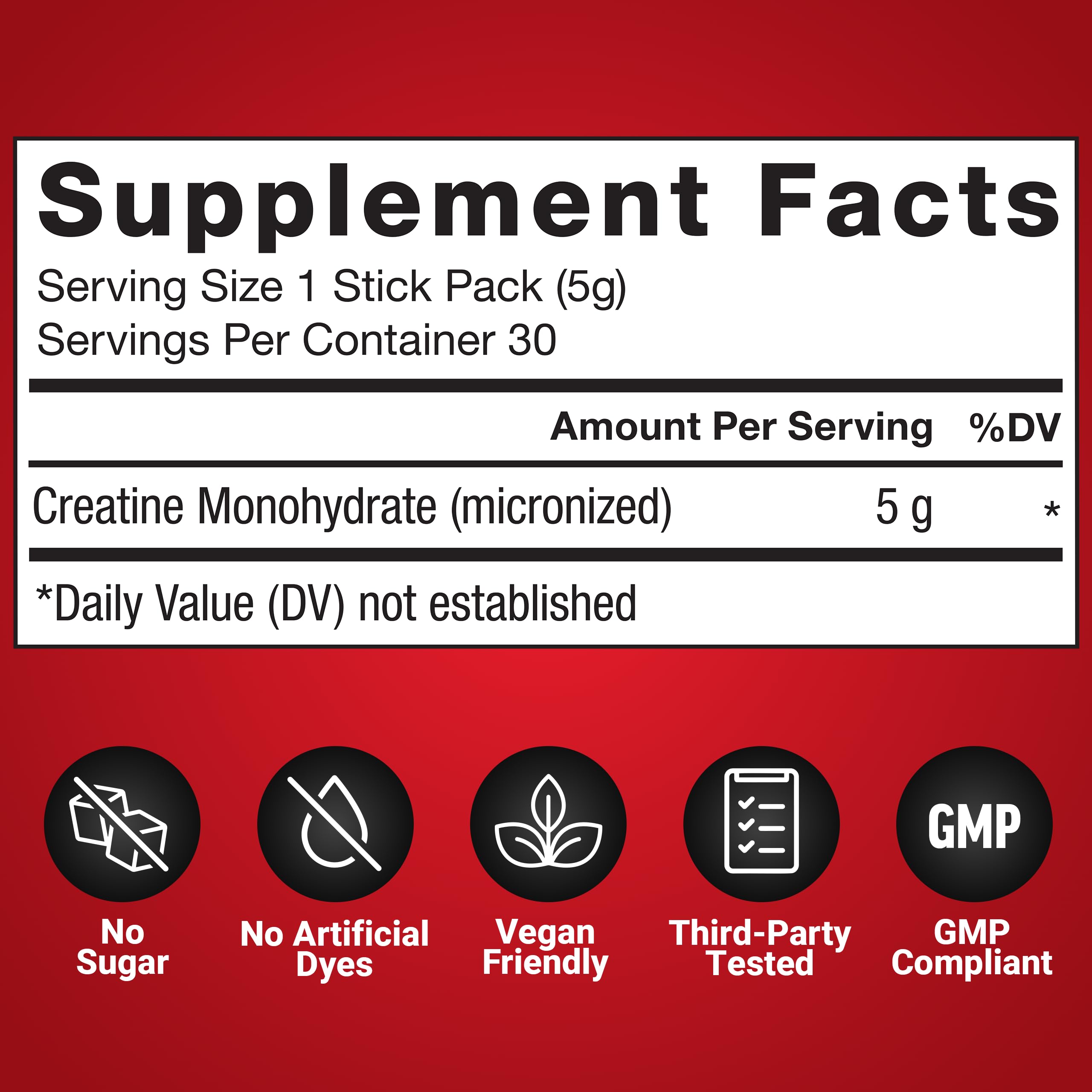 Force Factor Creatine third-party tested seal ensures potency and purity.