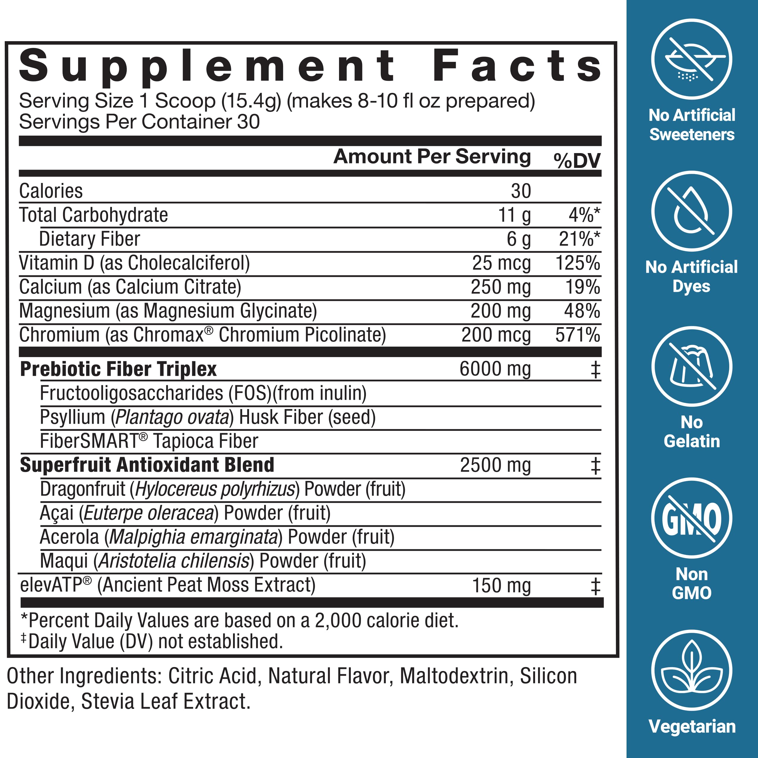 Force Factor Diet Aid prebiotic fiber supports digestion and fullness between meals.