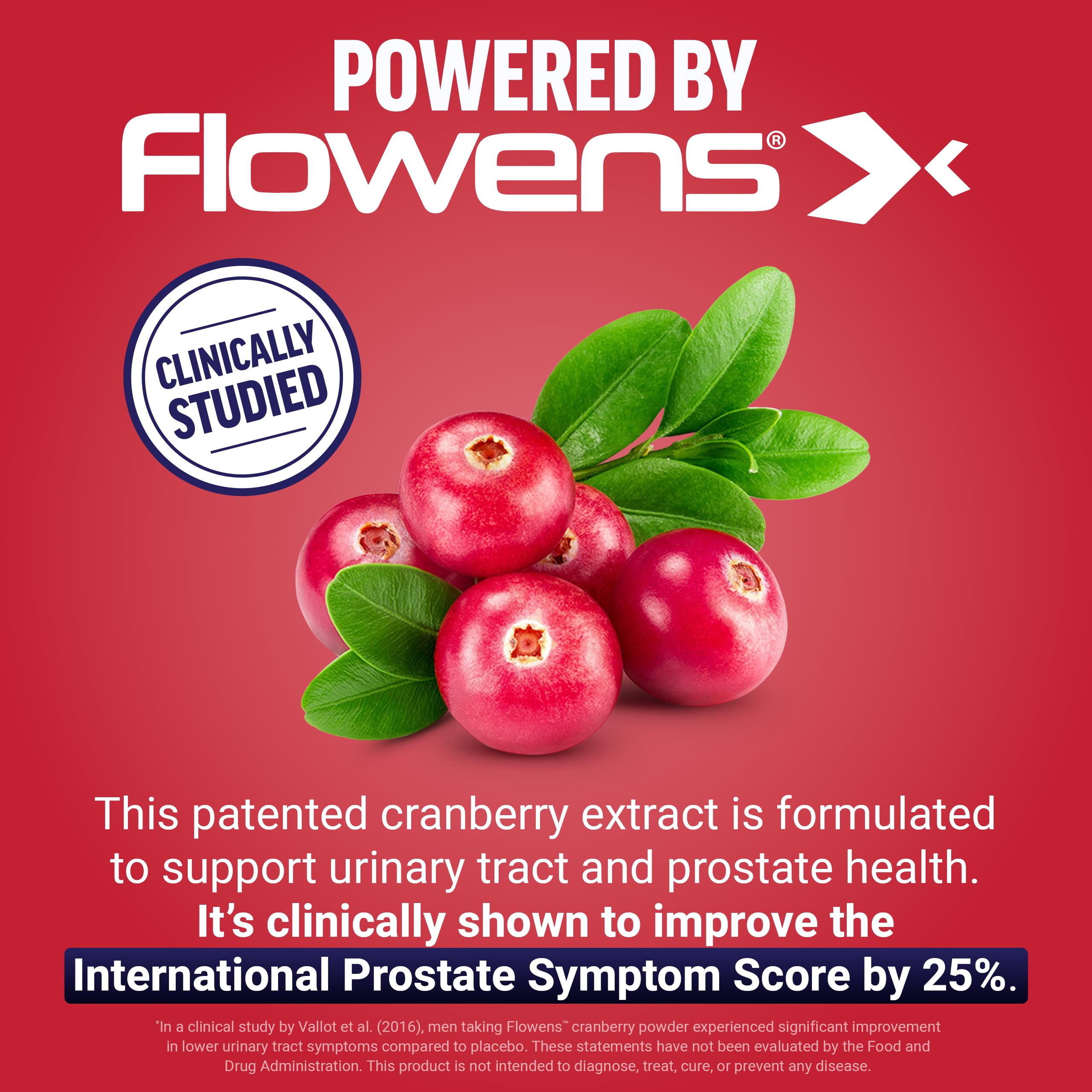Flowens cranberry extract image symbolizing urinary function support.