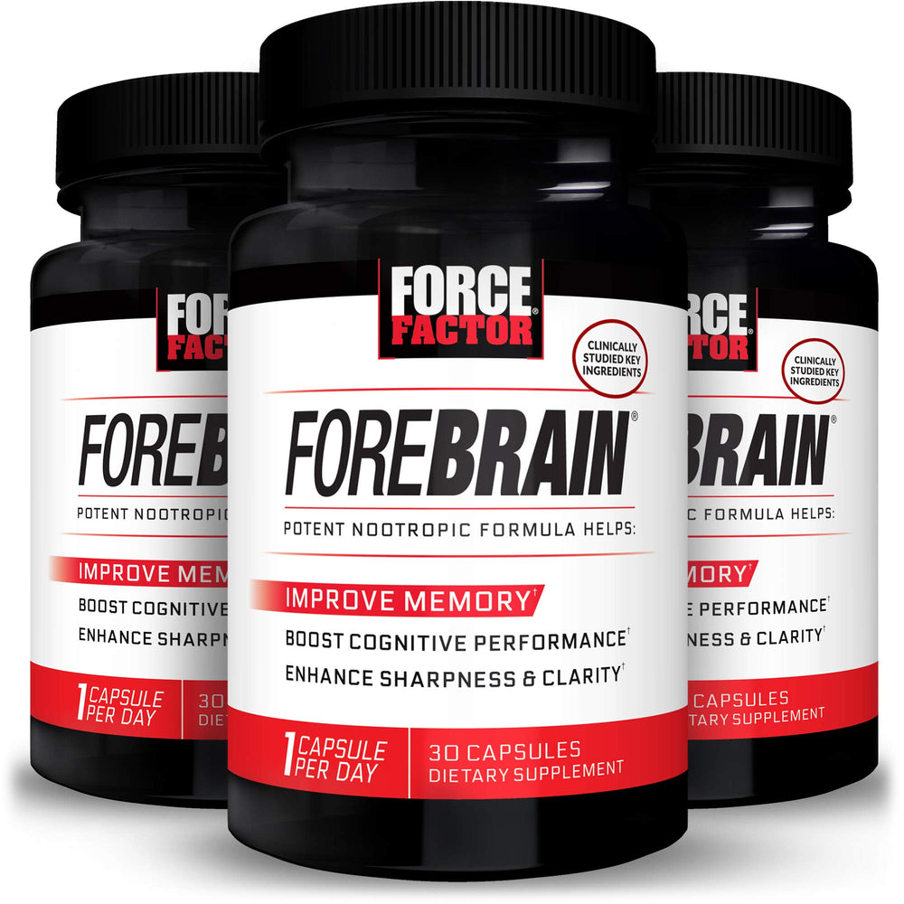 Force Factor Forebrain bottle front view with capsules for focus