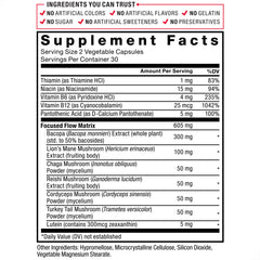 Back view of the bottle showing suggested use and benefits