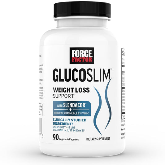 Force Factor GlucoSlim bottle front showing branding and weight management potential