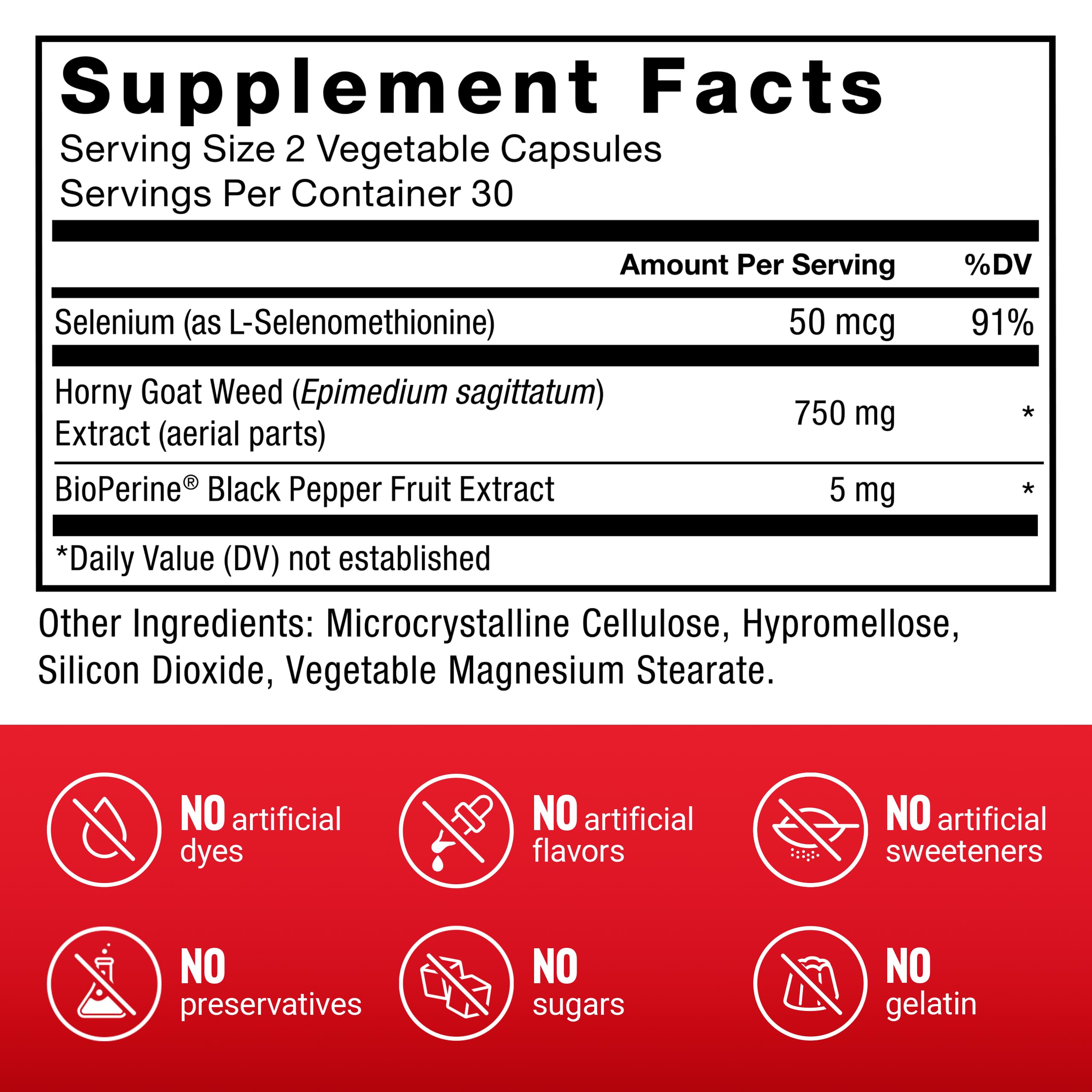 Force Factor Horny Goat Weed bottle seal ensuring freshness