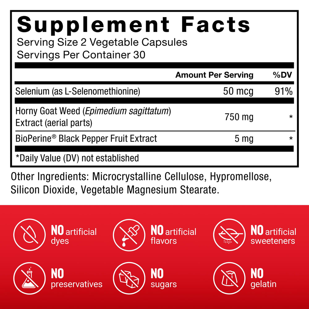 Force Factor Horny Goat Weed bottle seal ensuring freshness