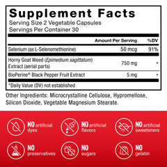 Force Factor Horny Goat Weed bottle seal ensuring freshness