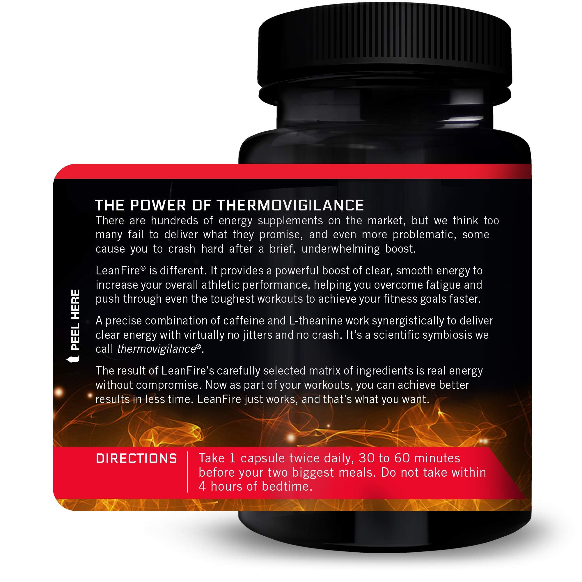 Force Factor LeanFire capsules poured from bottle illustrating quick, jitter-free pre-workout energy.