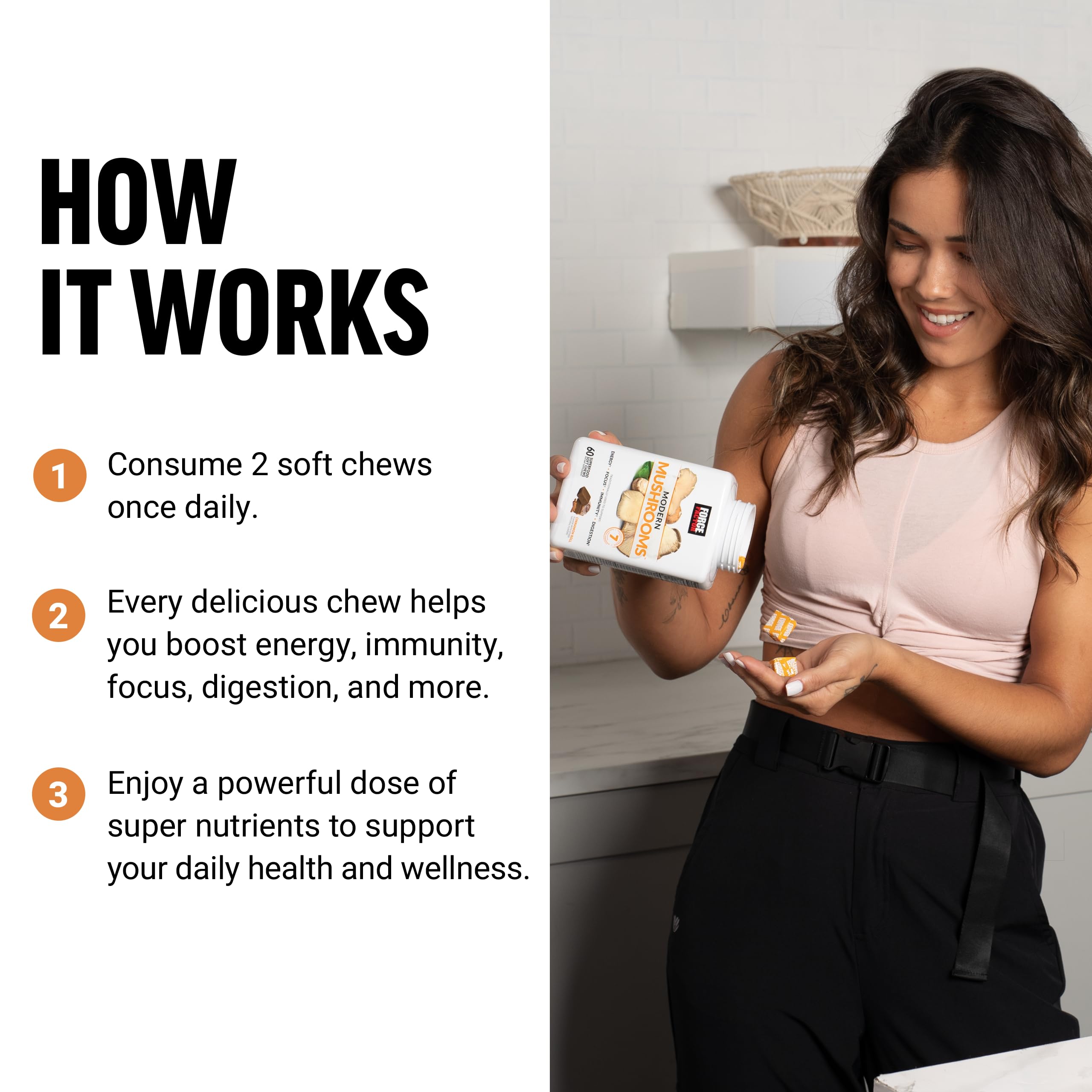 Fruiting body extracts emphasized in Modern Mushrooms for nutrient-rich support.