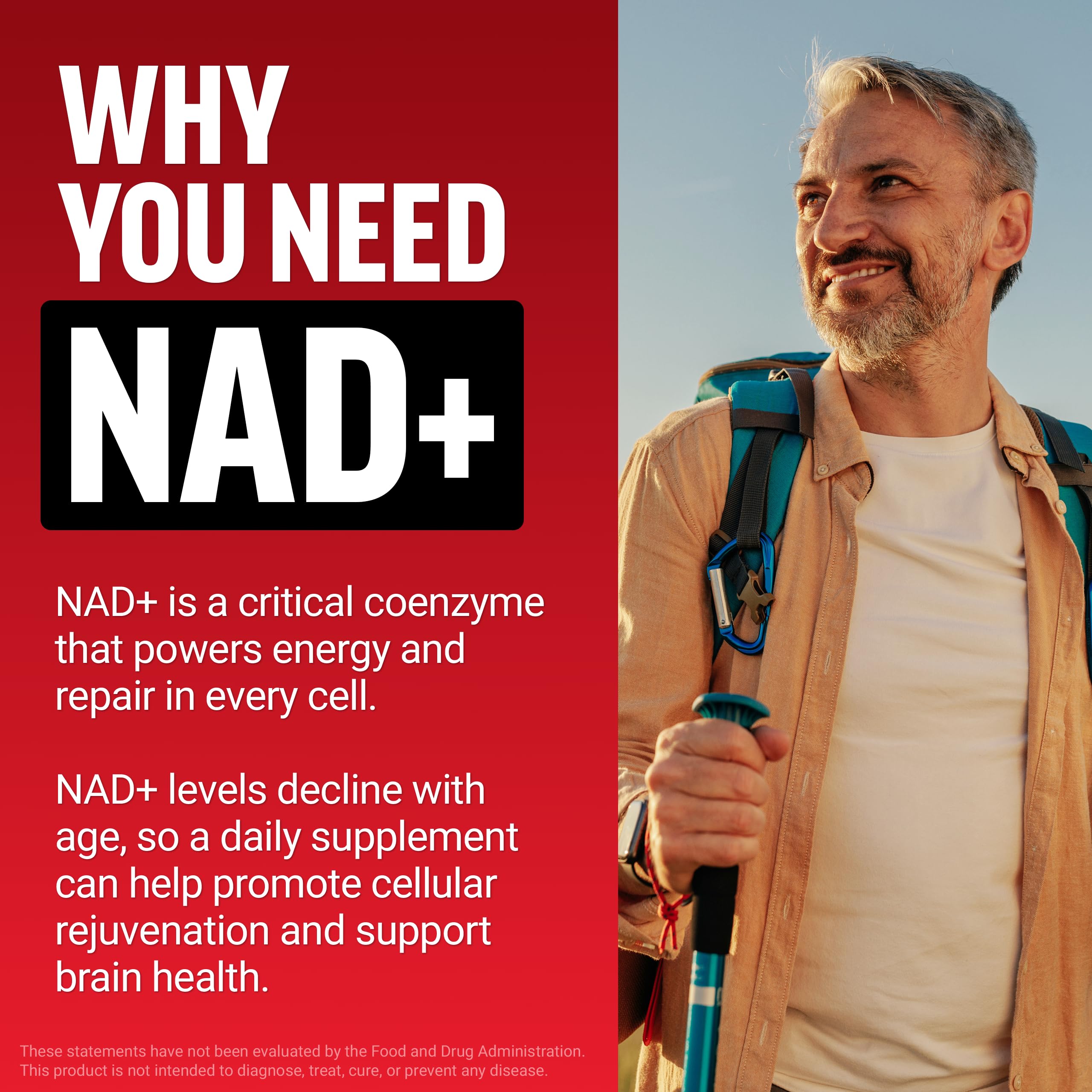 Force Factor NAD+ Longevity ingredients label showing CoQ10 and PQQ.