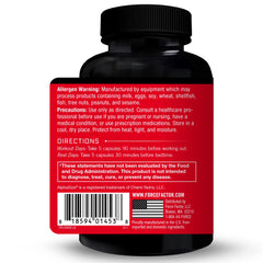 Force Factor Prime HGH Secretion label close-up highlights AlphaSize blend and intended use.