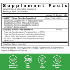 Close-up of ProbioSlim Extra Strength 7-strain digestive superblend illustration.
