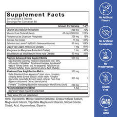 Force Factor Prostate Advanced tablets dispensed for daily use.