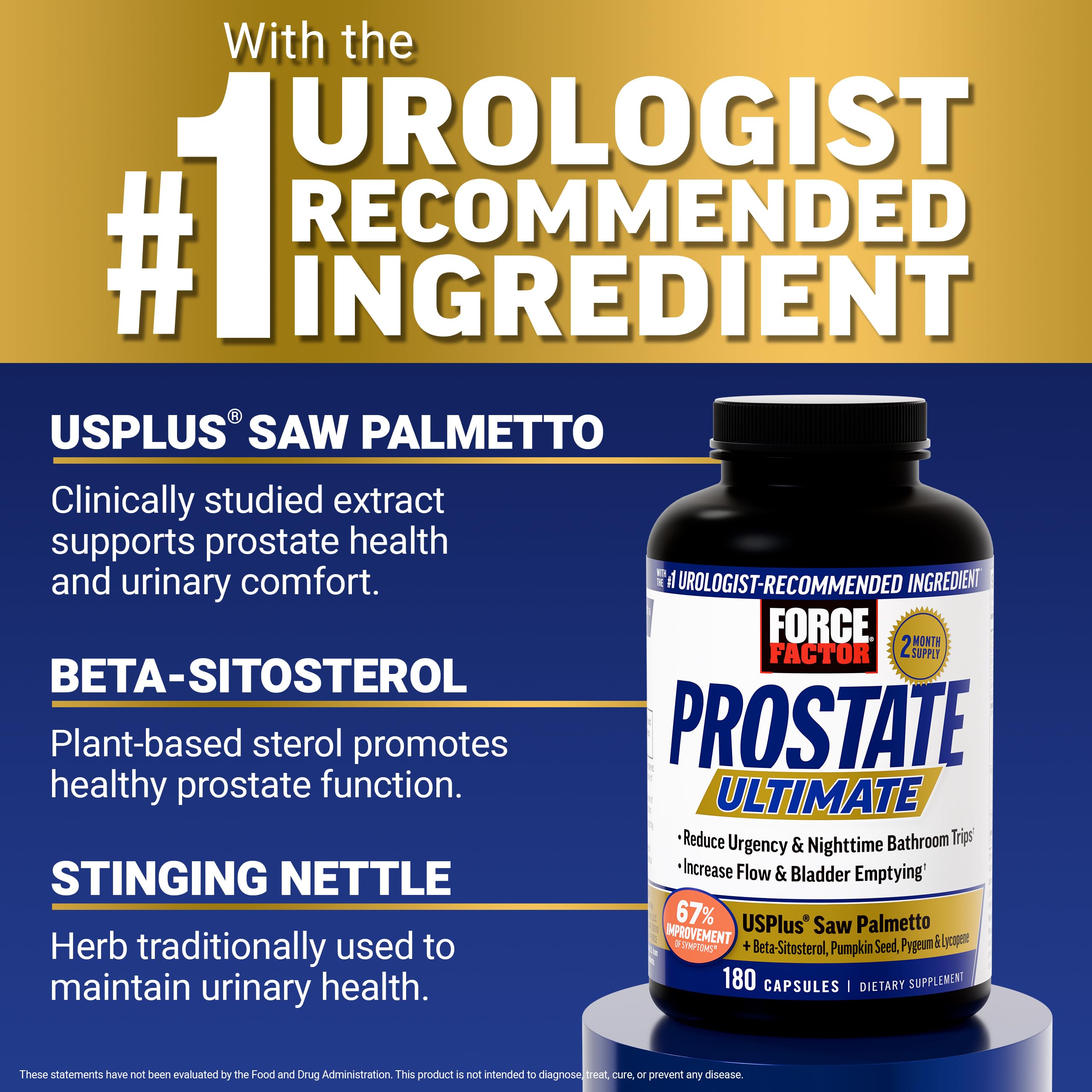 Force Factor Prostate Ultimate capsules close-up for daily urinary comfort support