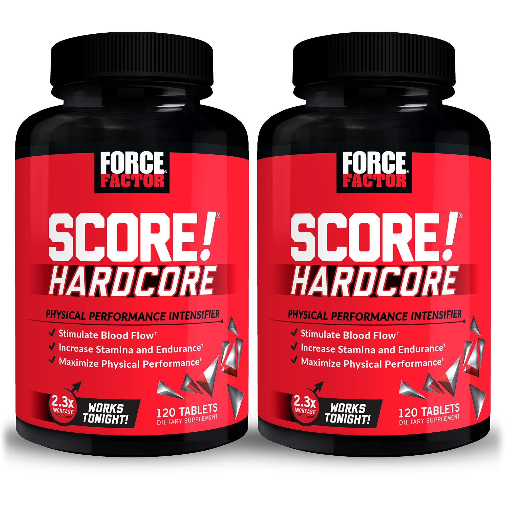 Force Factor SCORE 2 Pack bottle front view highlighting performance boosting formula