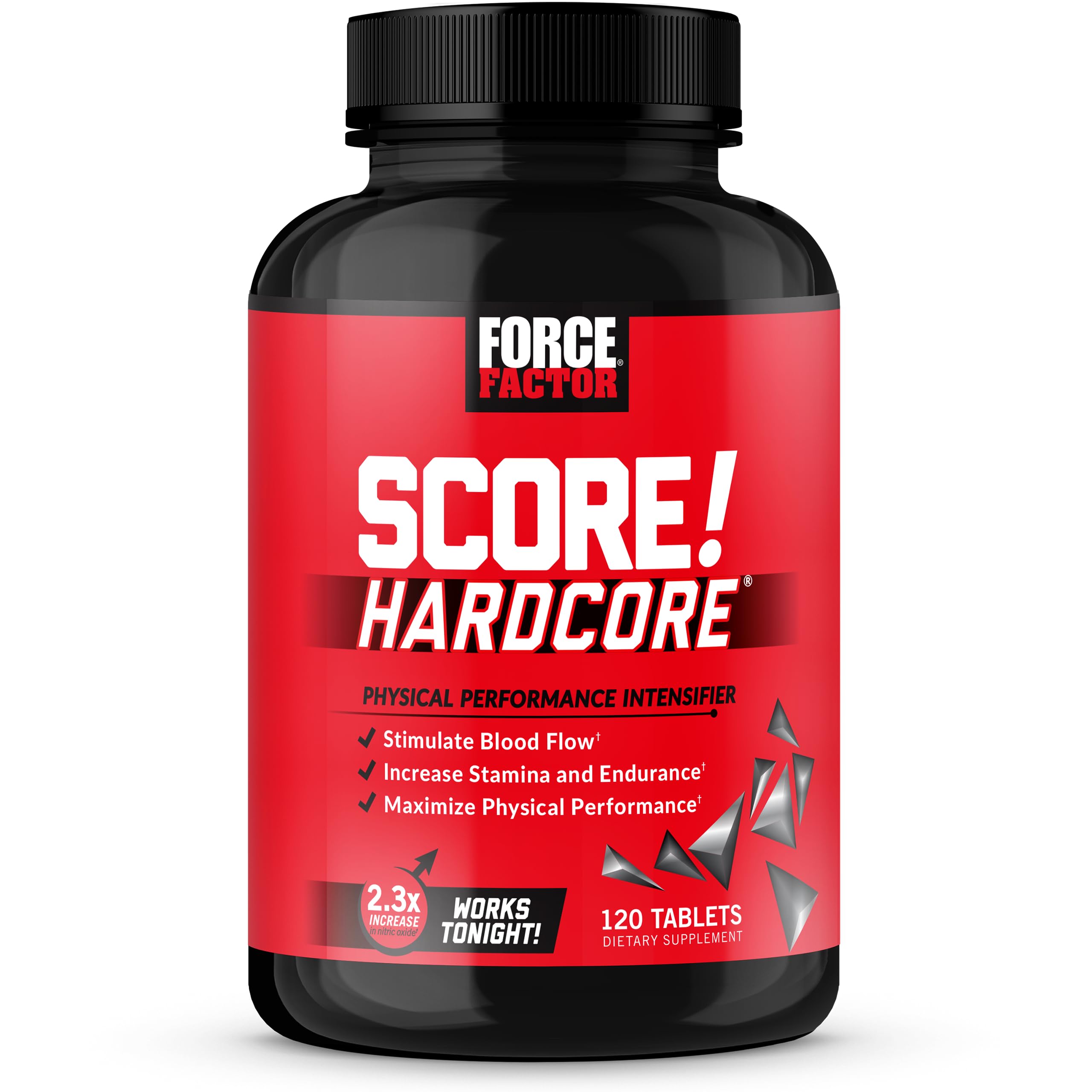 Force Factor Score Hardcore bottle front view for stamina support