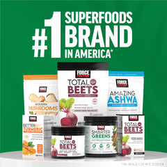 Ingredients chart featuring 40+ superfoods used in Force Factor Smarter Greens.