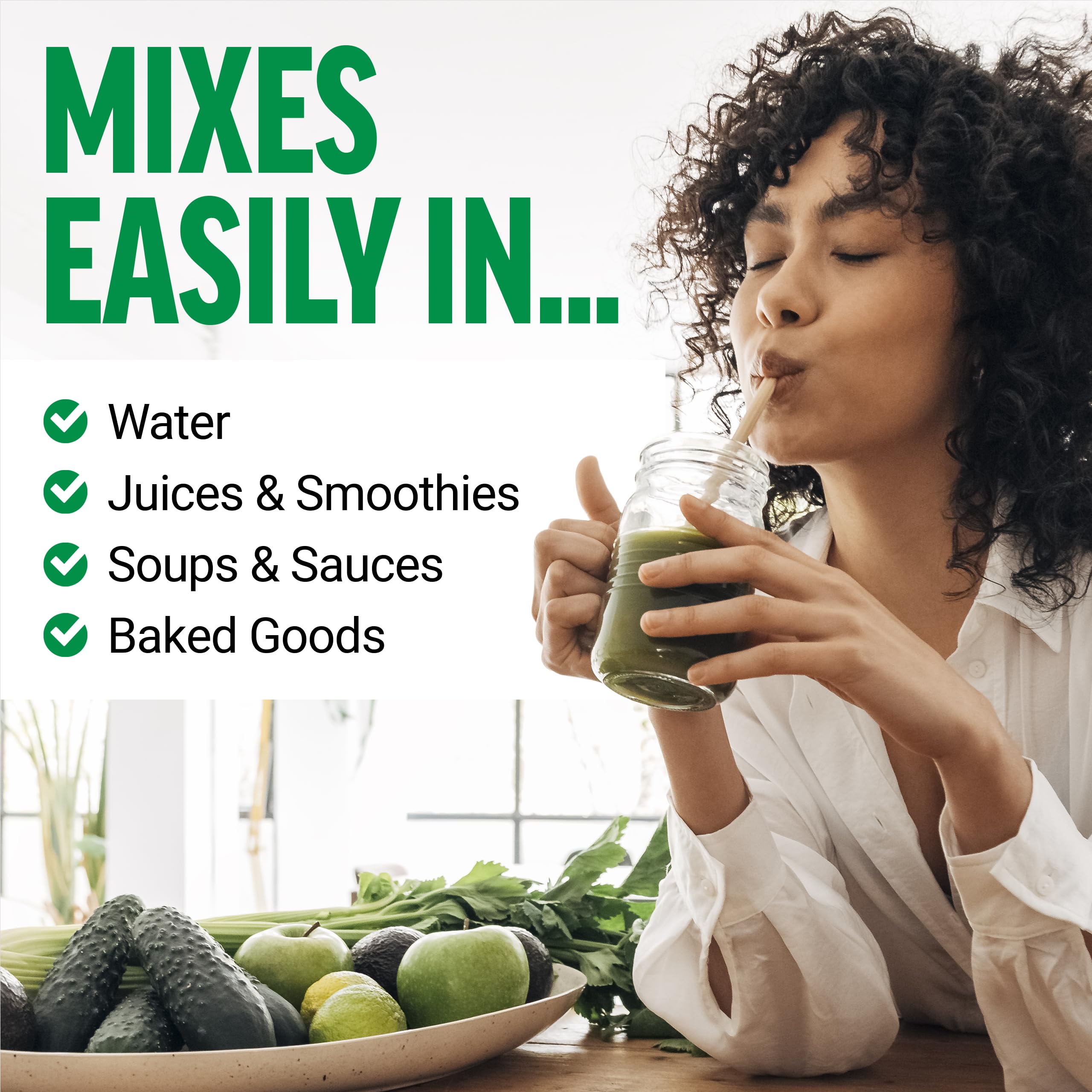 Force Factor Smarter Greens ingredients panel featuring probiotics and enzymes