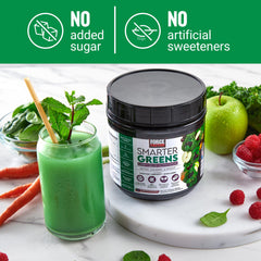 Close-up of probiotic and enzyme blends in Force Factor Smarter Greens powder.