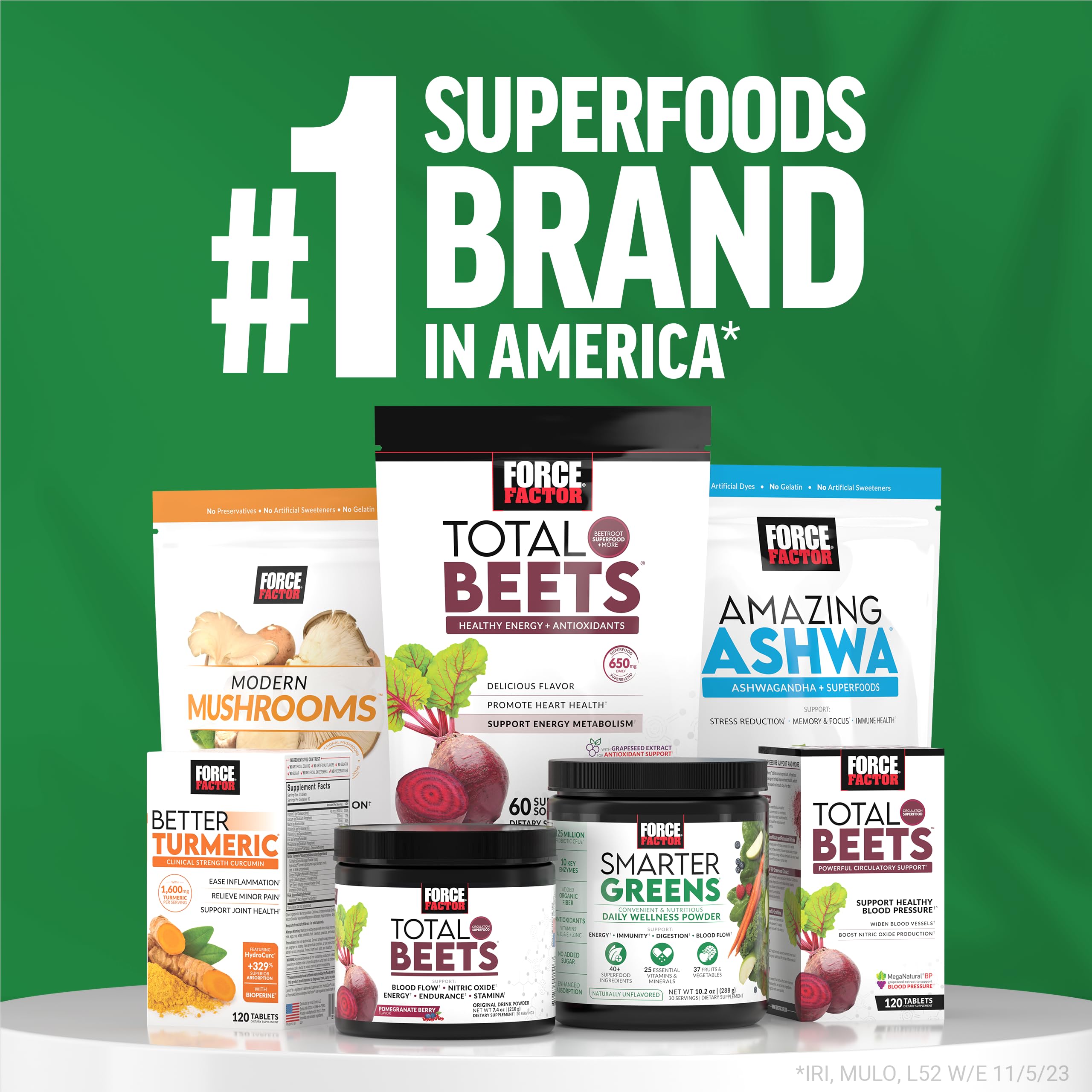 FORCE FACTOR Smarter Greens Soft Chews probiotic information highlights gut support