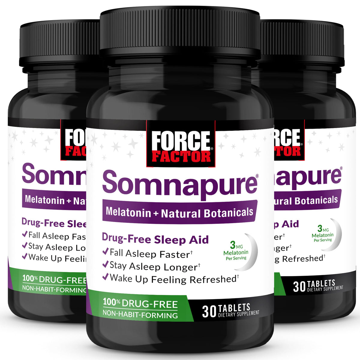 Force Factor Somnapure bottle offering gentle sleep support.