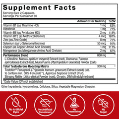Force Factor Test X180 Alpha L-Citrulline detail, supports nitric oxide production