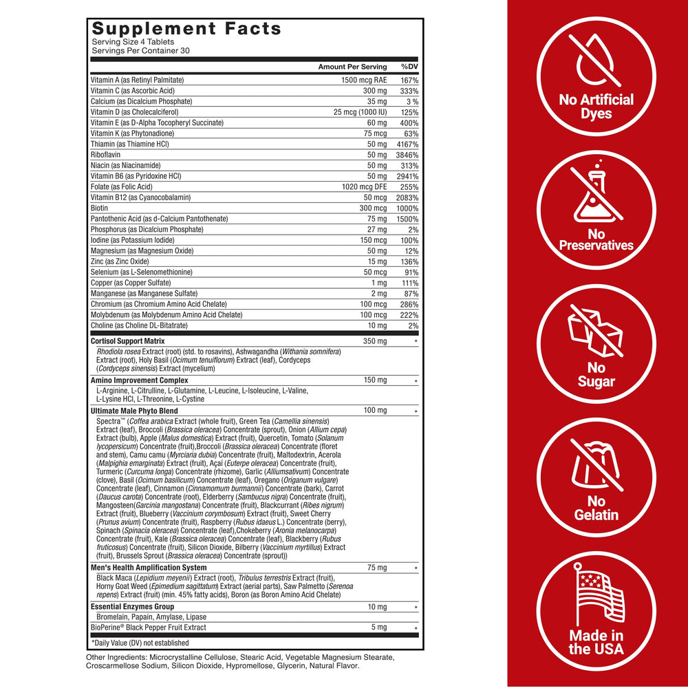 Amino acids in Test X180: glutamine and leucine for recovery support.