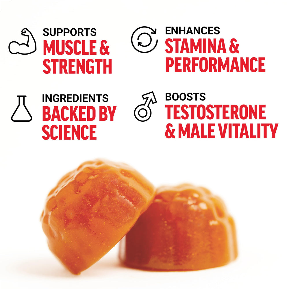Force Factor Test X180 gummies being poured for quick daily support.