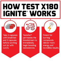 Force Factor Test X180 Ignite promotes lean muscle formation during workouts.