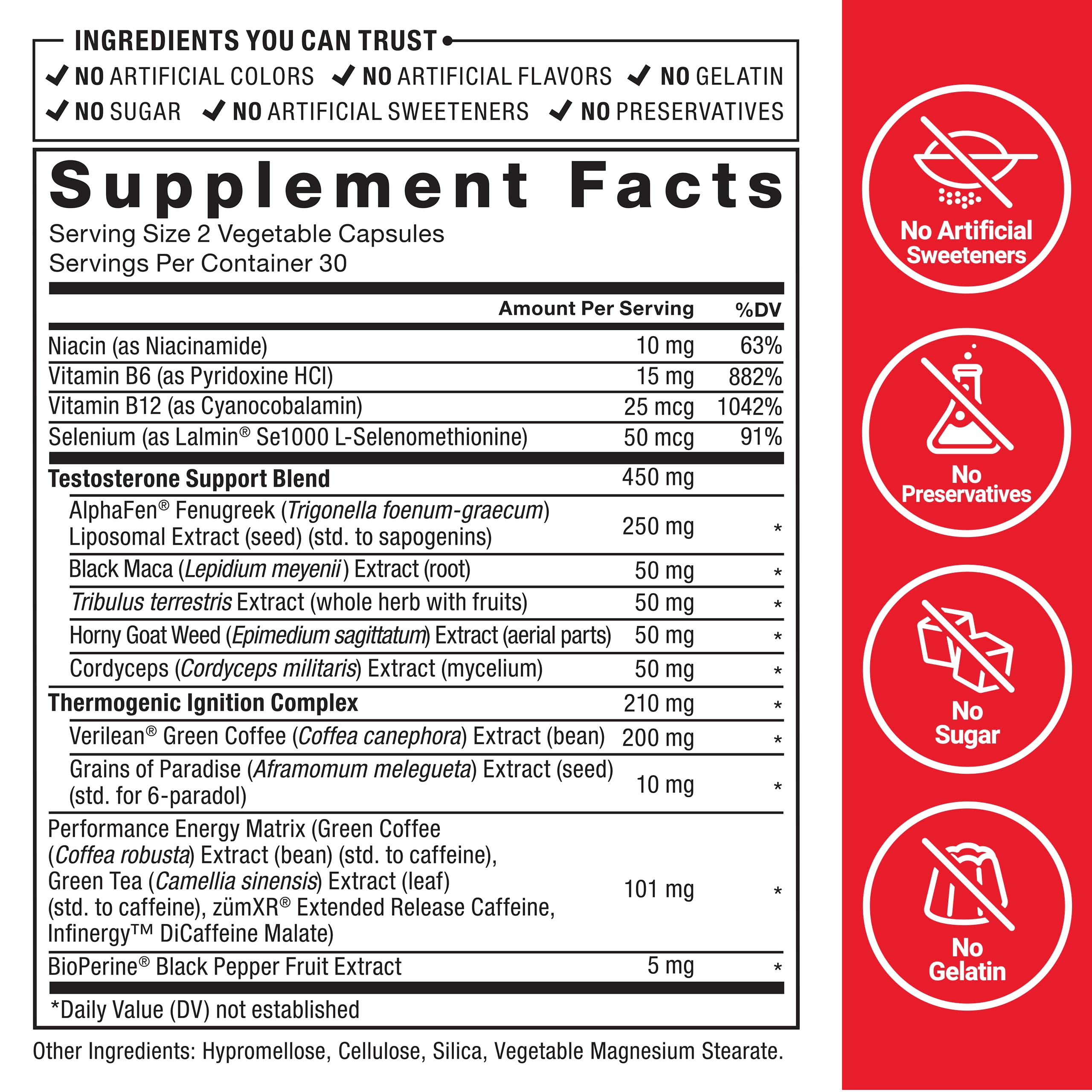 Force Factor Test X180 Surge zumXR ingredient focus for stamina